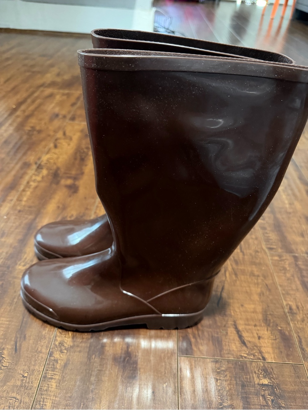 Brown Women's Waterproof Rain Boots